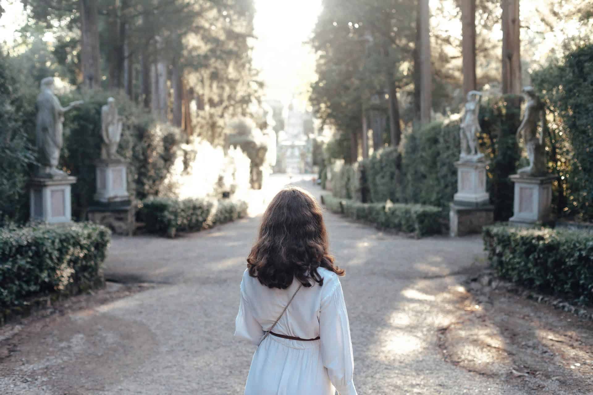 A woman explores a park in Florence (Photo by Elena Popova).