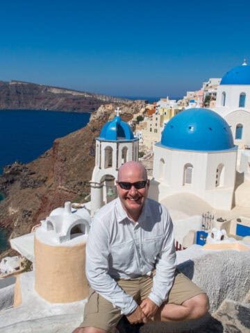Dave on the island of Santorini, Greece.