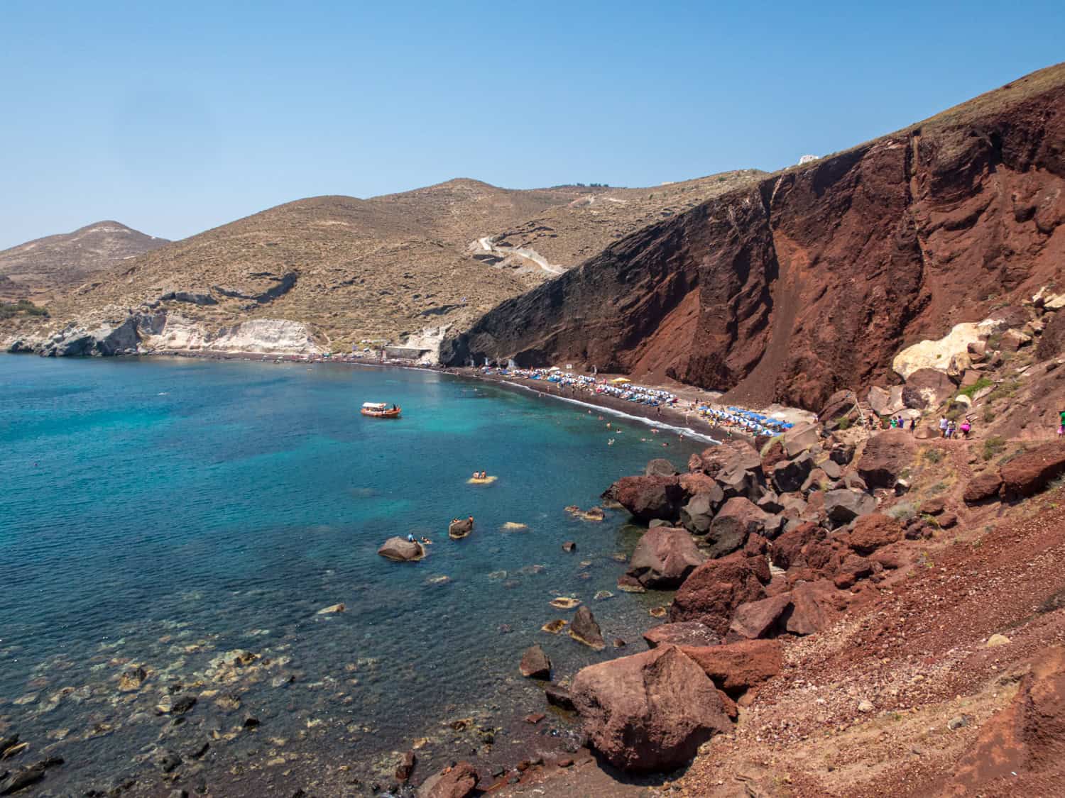 Red Beach on the south coast of Santorini.