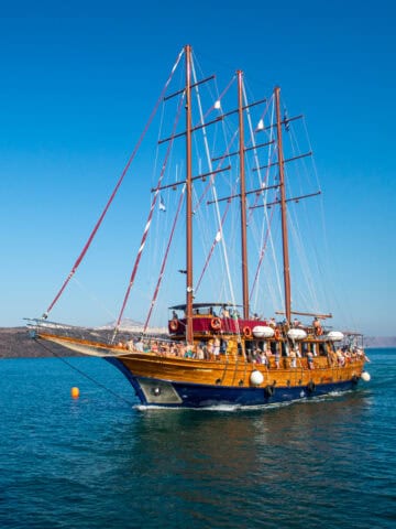Santorini boat tour.