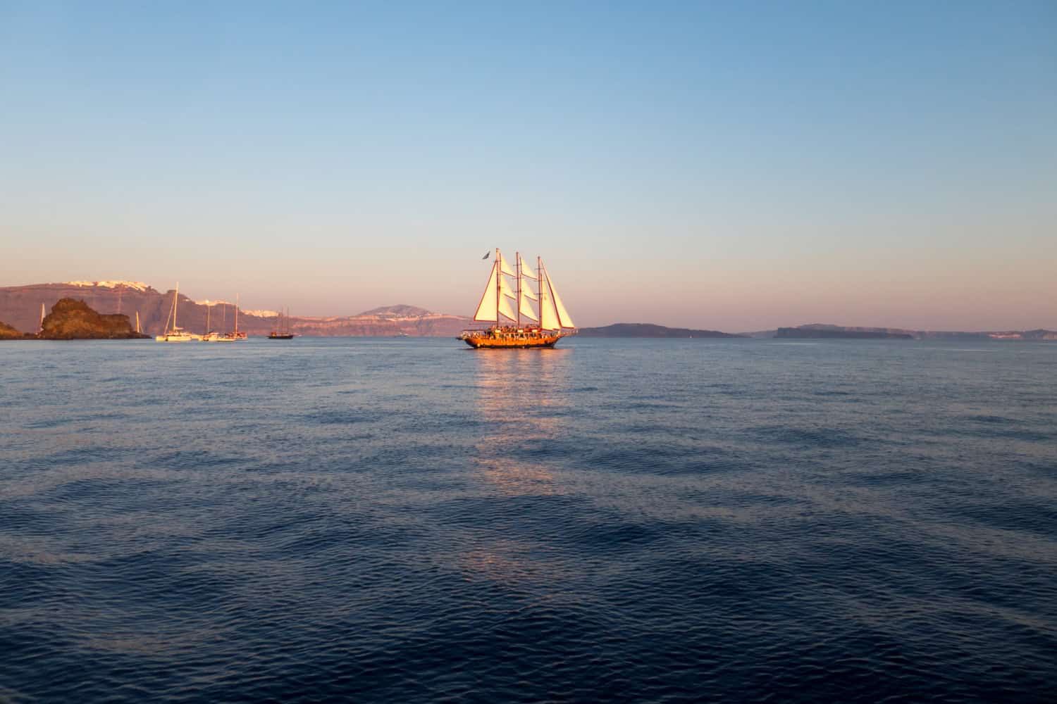 Santorini sunset cruise.