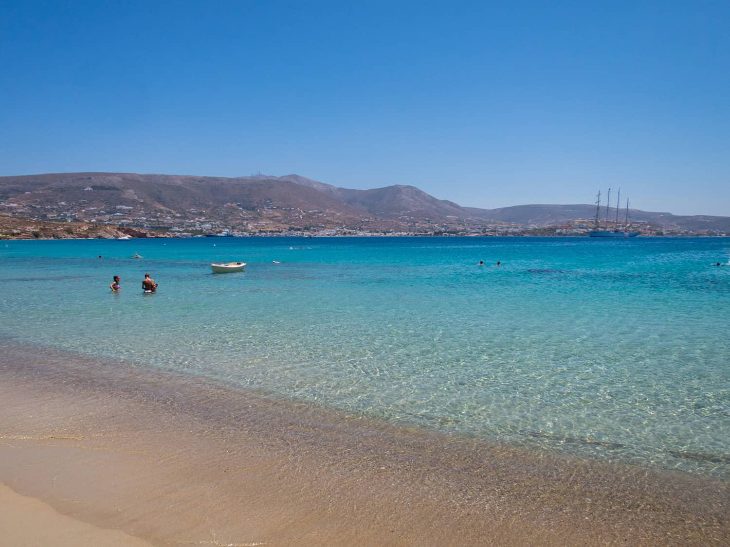 The view from Krios Beach, Paros.