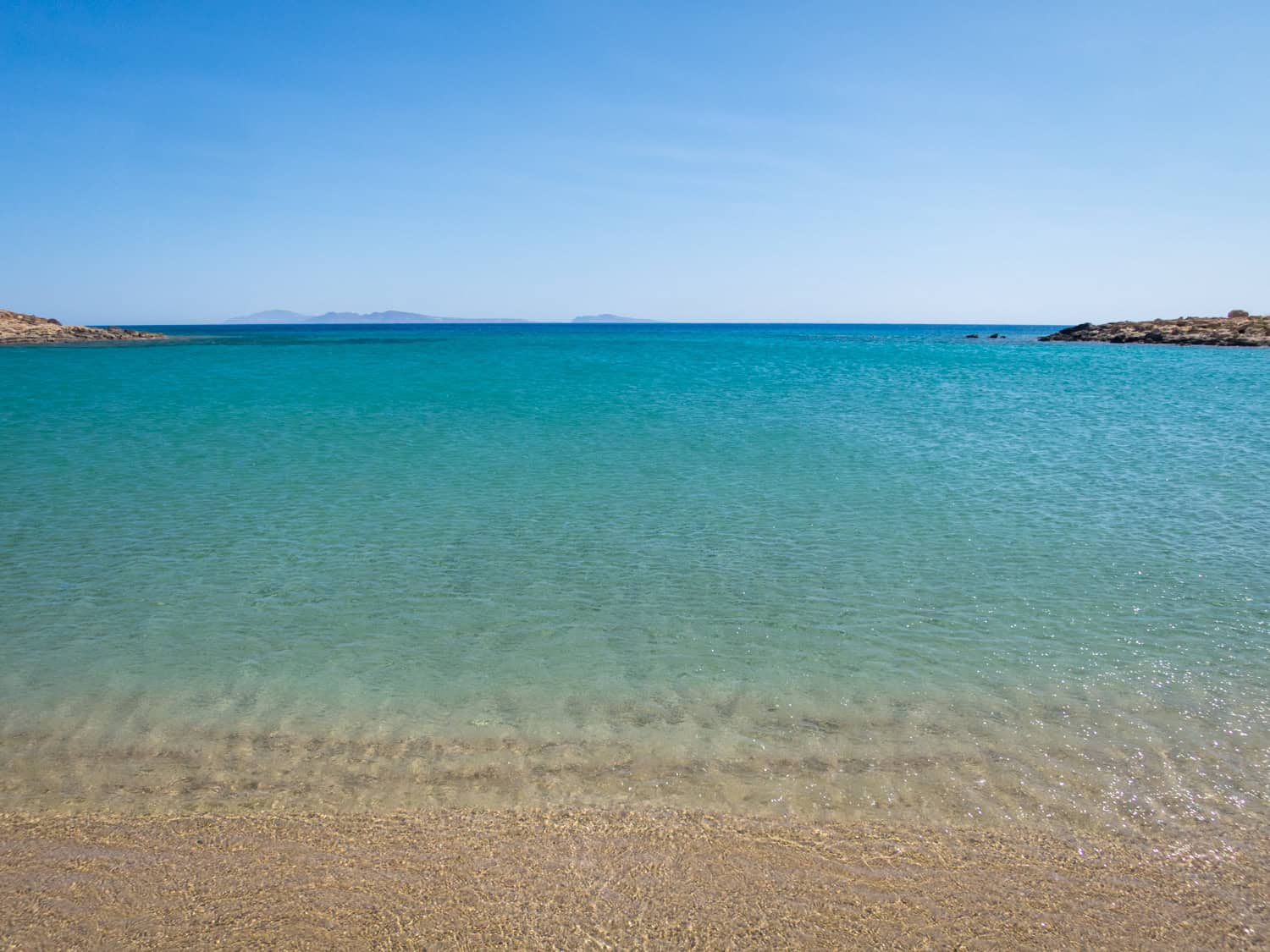The calm waters at Manganari Beach.