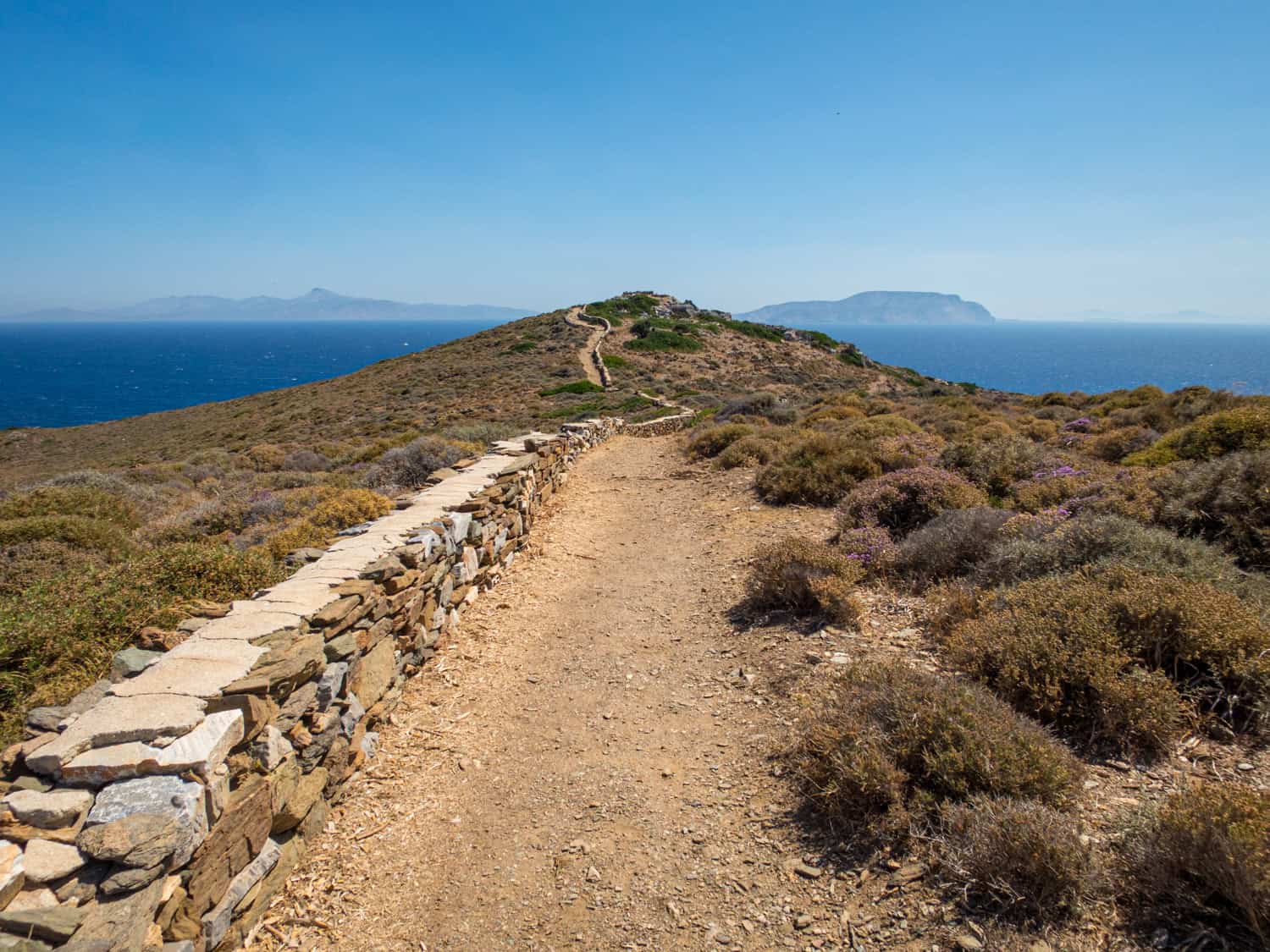 Path to Homer's Tomb on the island of Ios, Greece.