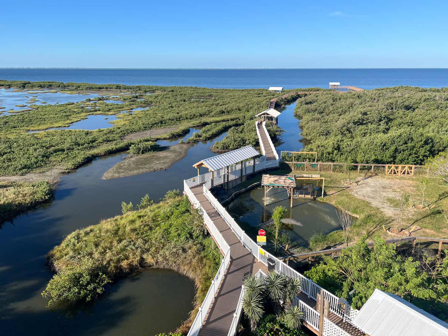 Bird's-eye view of the South Padre Island Birding And Nature Center.