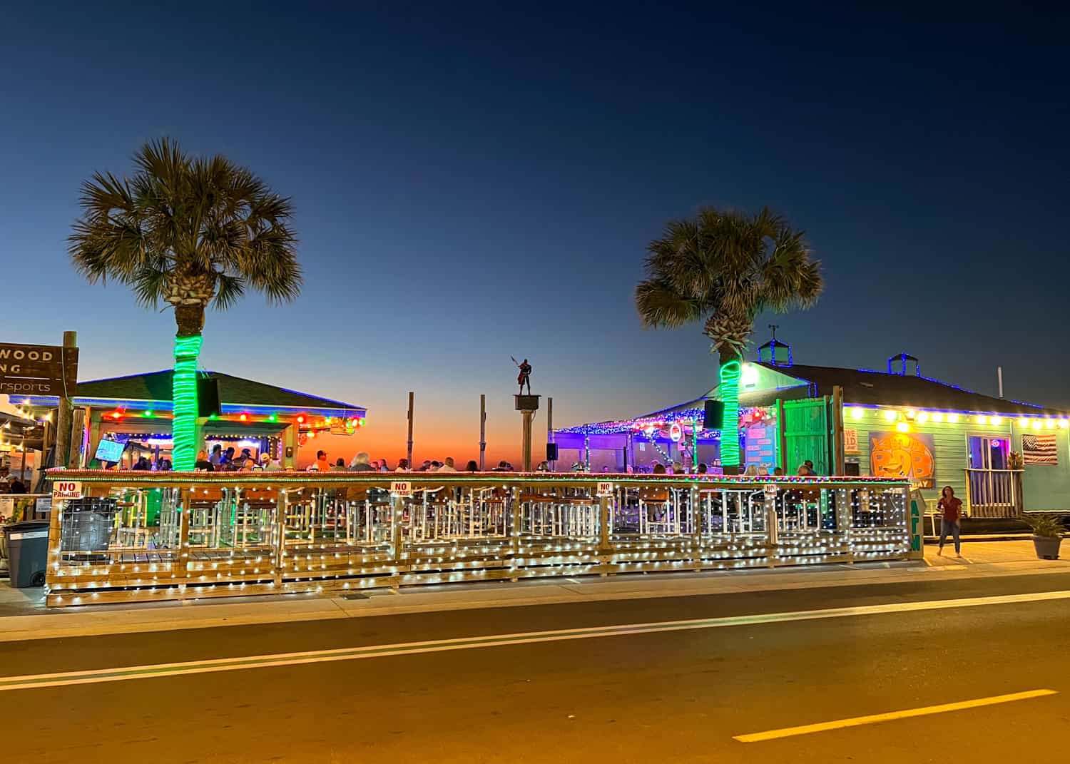 Open-air bars.