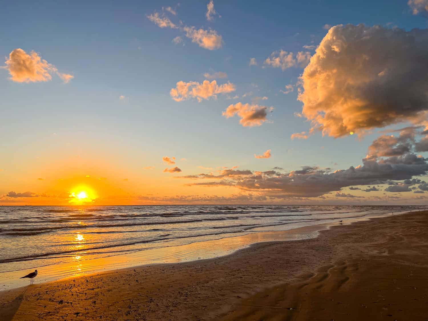 Texas Gulf Coast sunrise from South Padre Island.