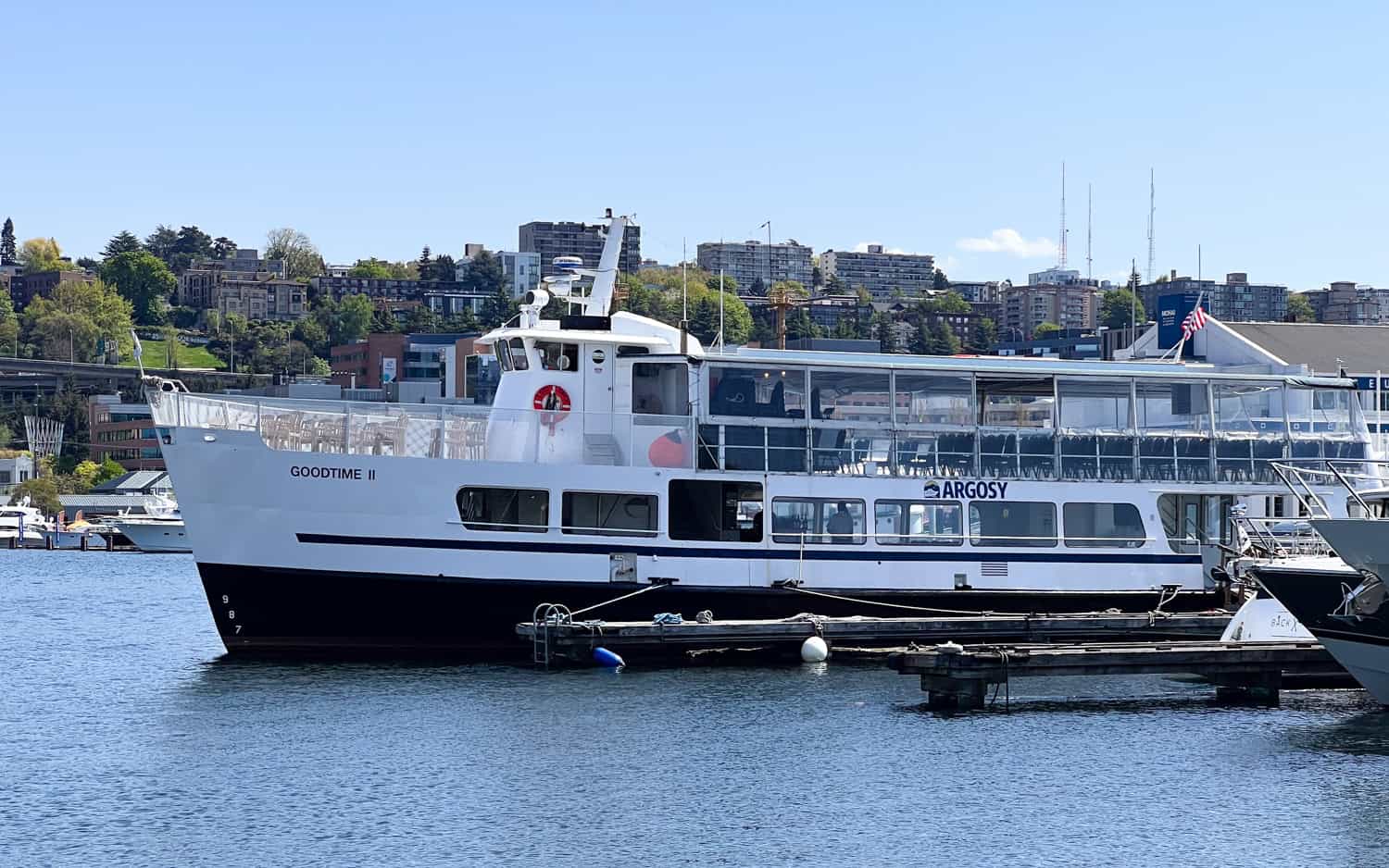 Argosy's Goodtime II boat is used for their Seattle locks cruise.