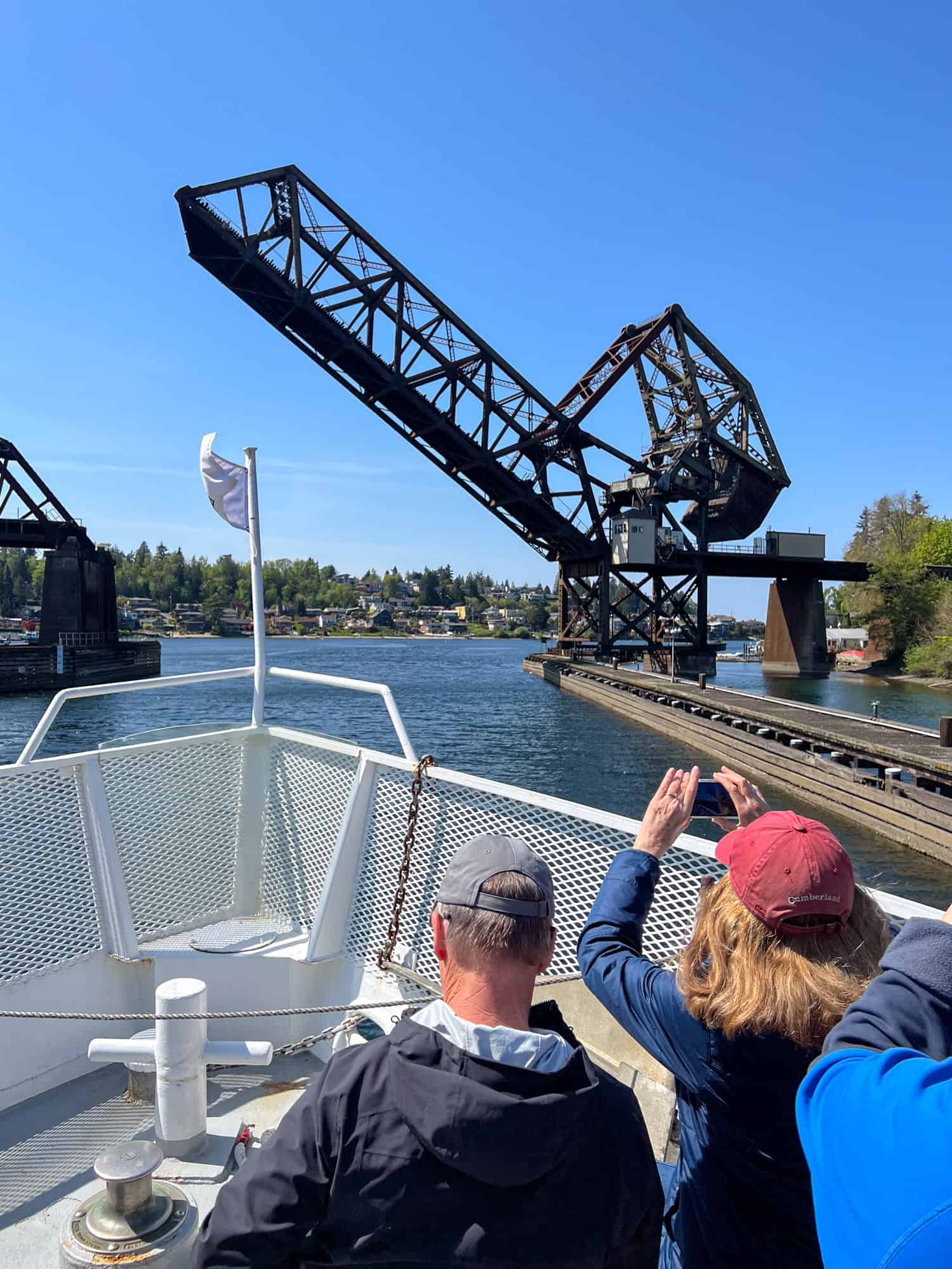 The raising of the Salmon Bay Bridge.