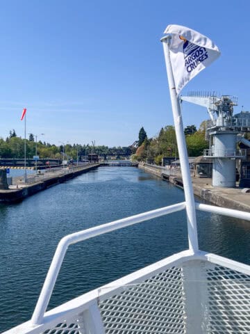Argosy cruise through the Ballard Locks in Seattle.