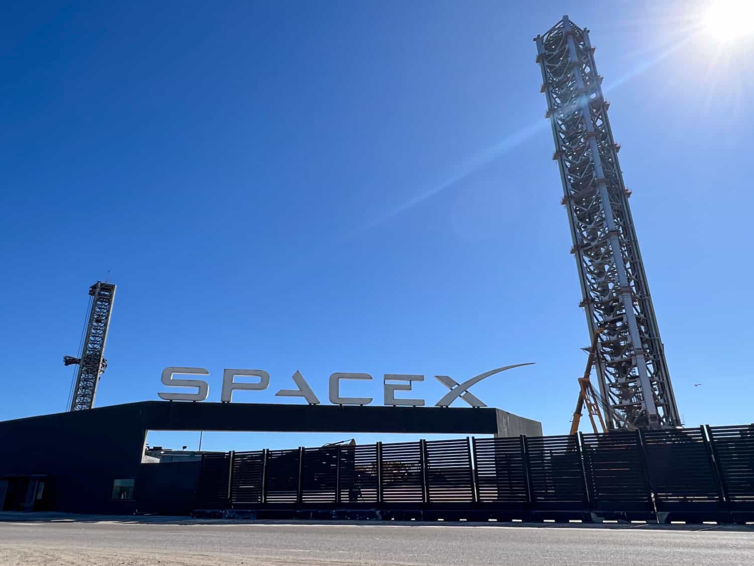 Entrance to launch sites.