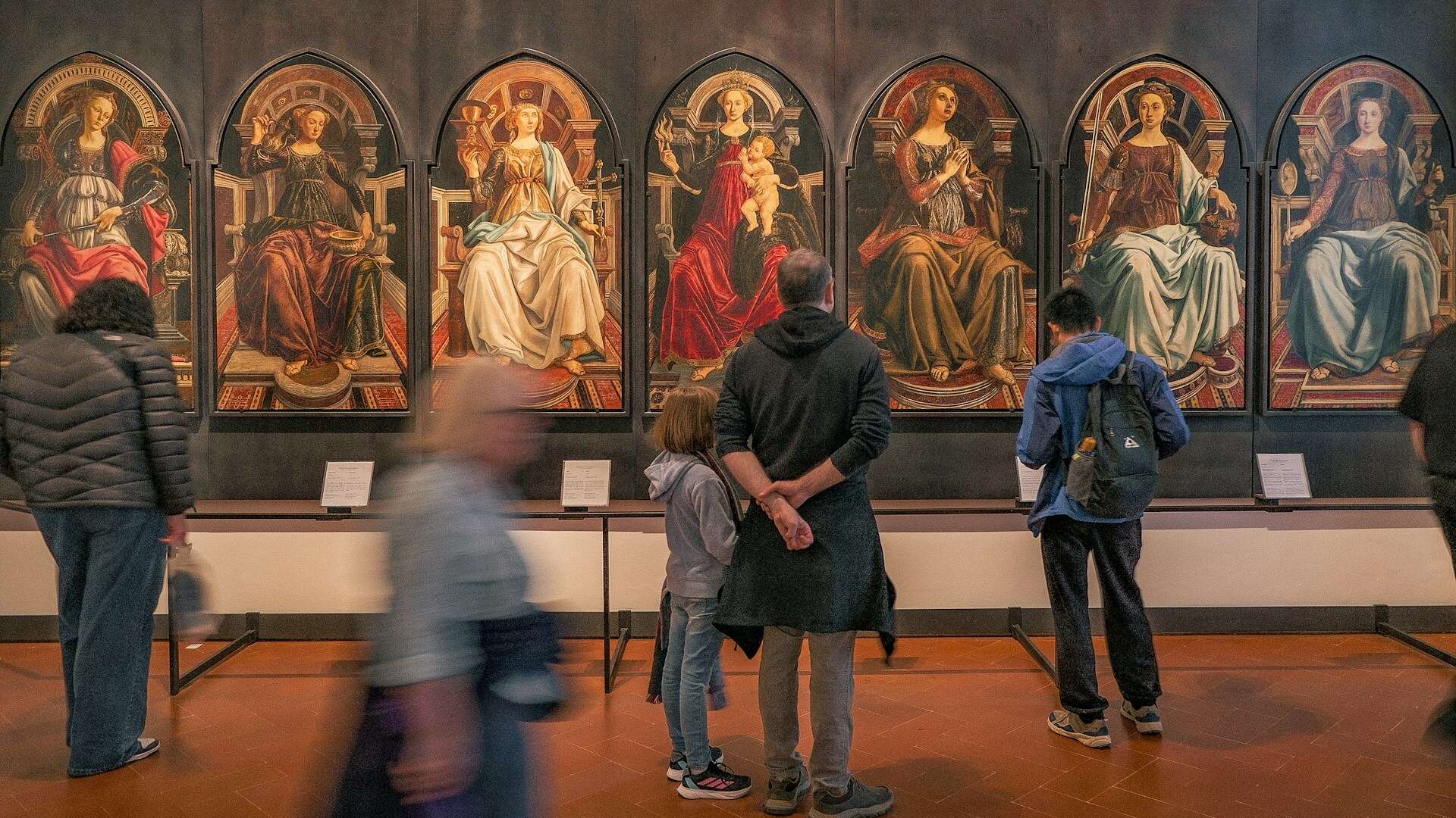 Paintings at the Uffizi Gallery in Florence, Italy (photo by Dembee Tsogoo, Unsplash).