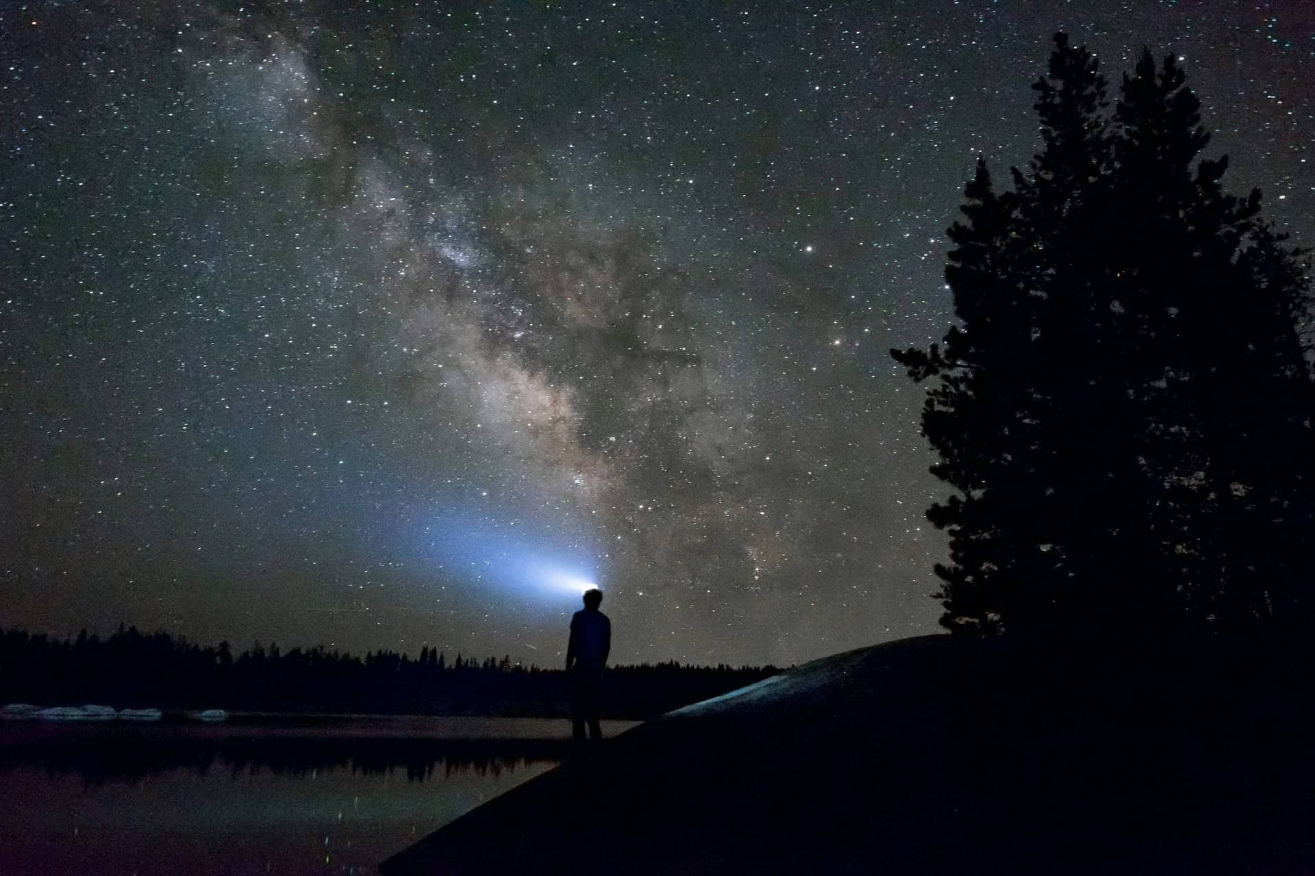 The Milky Way is visible in the Sierra Nevada mountains (photo by Nick Fisher).