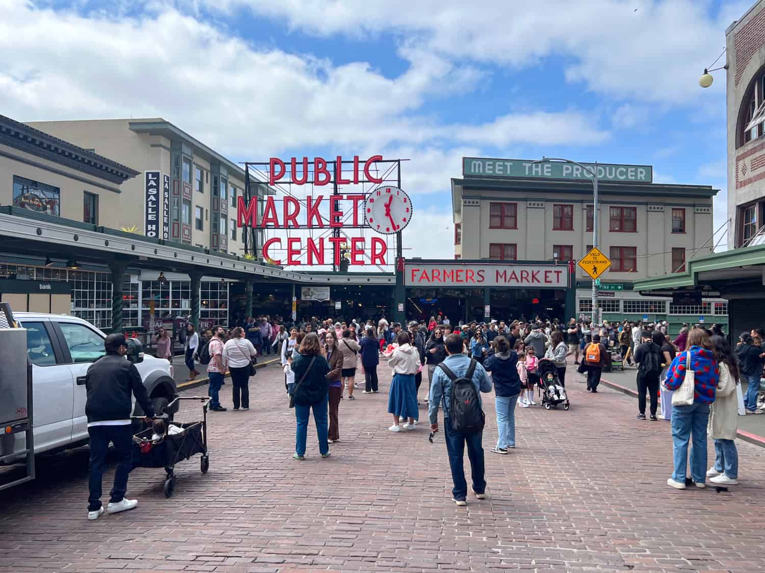 Entrance to Pike Place Market in Seattle.