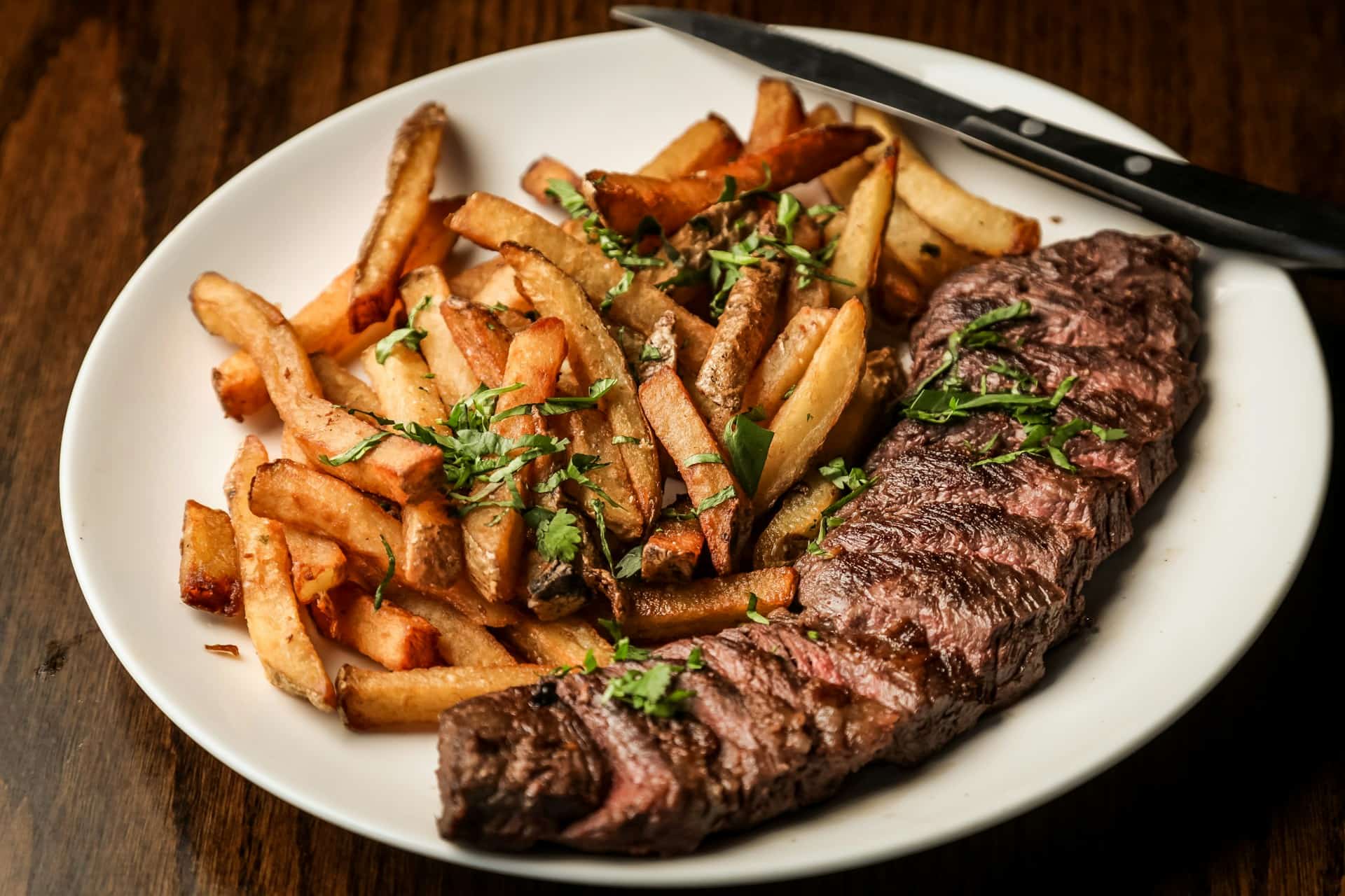 Steak frites is a classic French dish (photo by Tim Toomey).