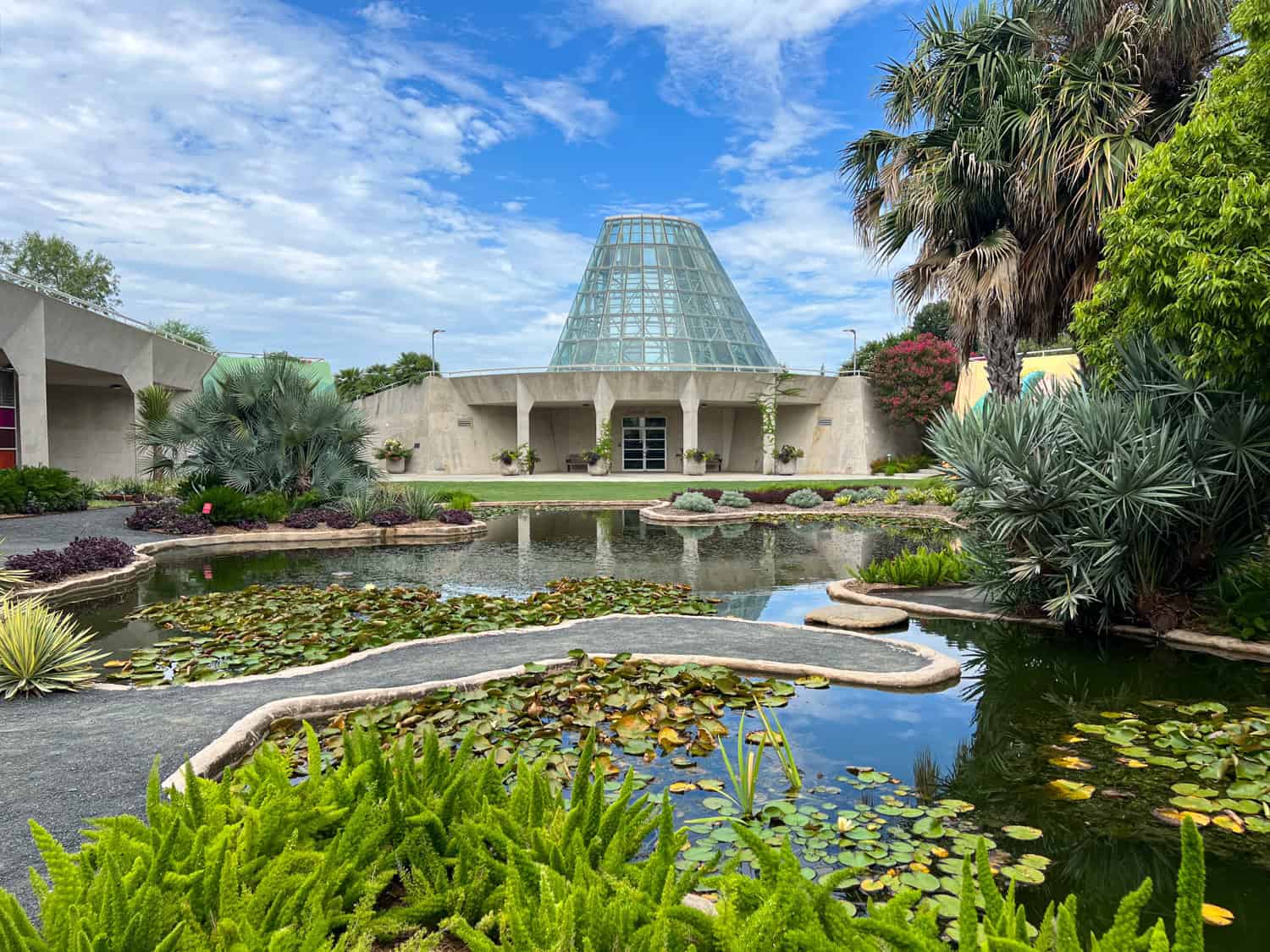 The Lucile Halsell Conservatory at the San Antonio Botanical Gardens.