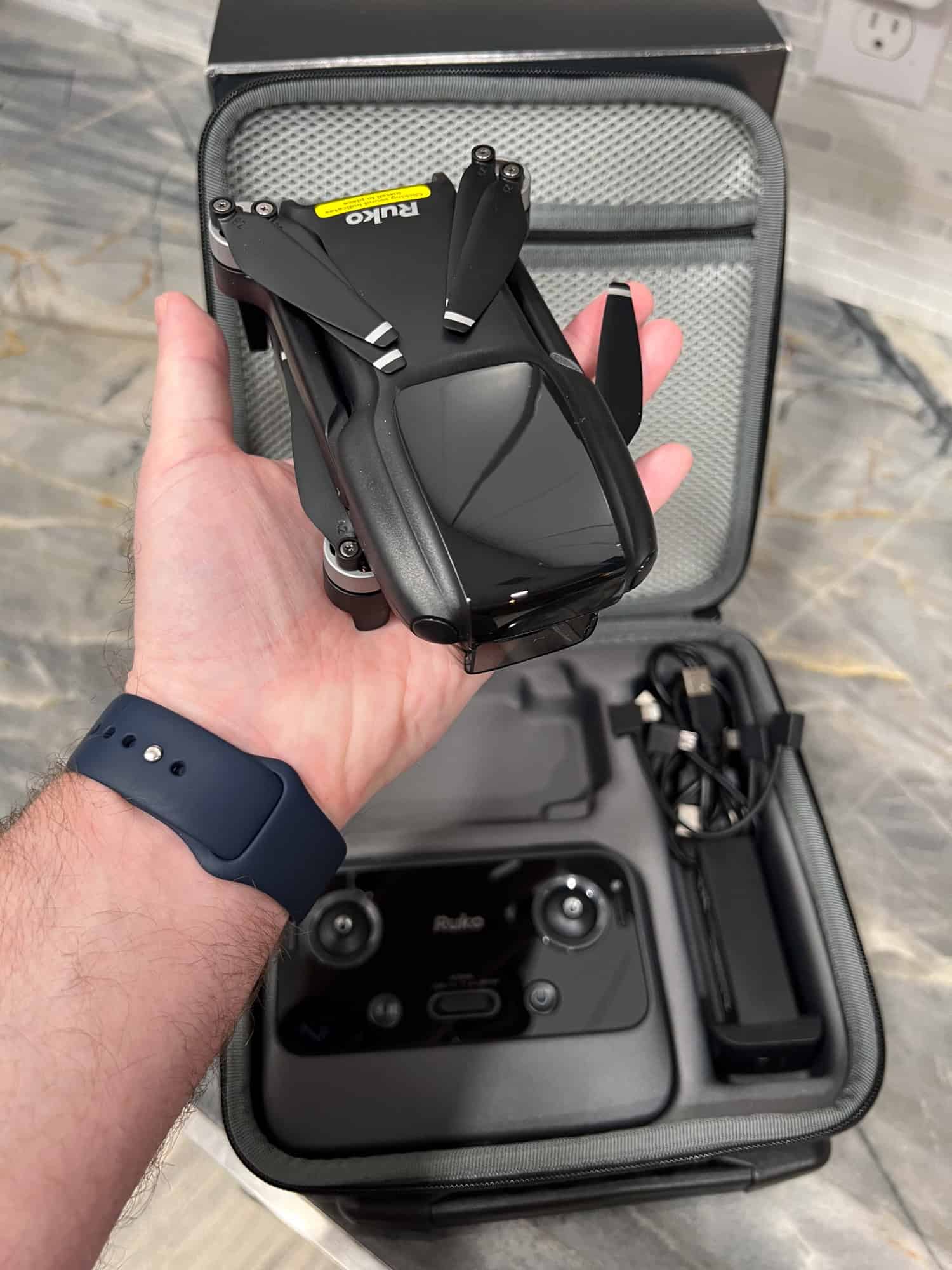 The Ruko U11MINI 4K drone fits in the palm of your hand.
