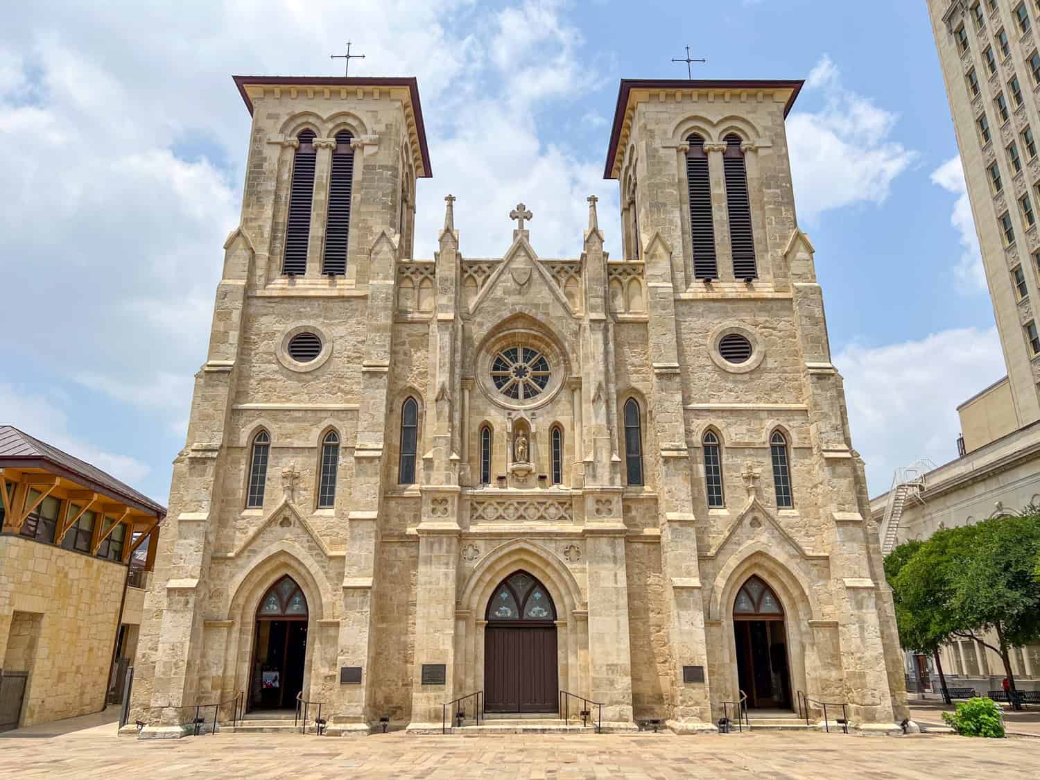 The San Fernando Cathedral in downtown San Antonio, TX.