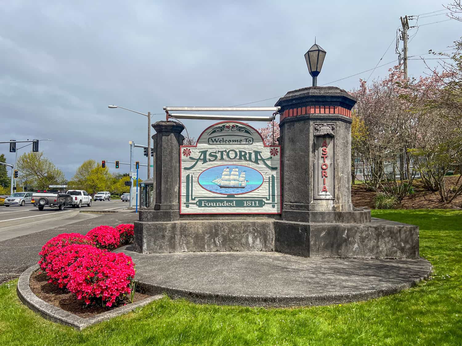 The Astoria welcome sign. The Astoria welcome sign.