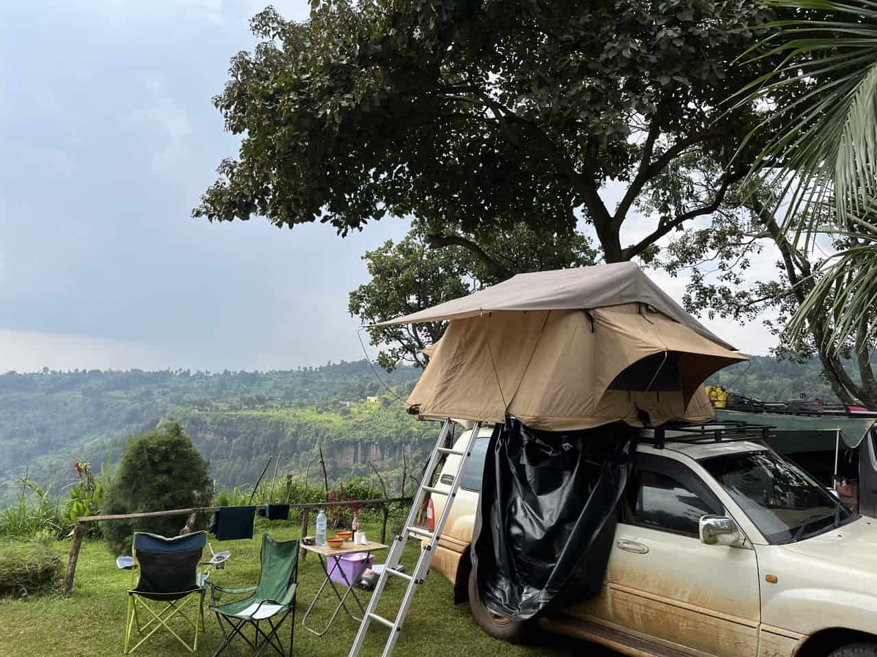 Car camping in East Africa. Car camping in East Africa.
