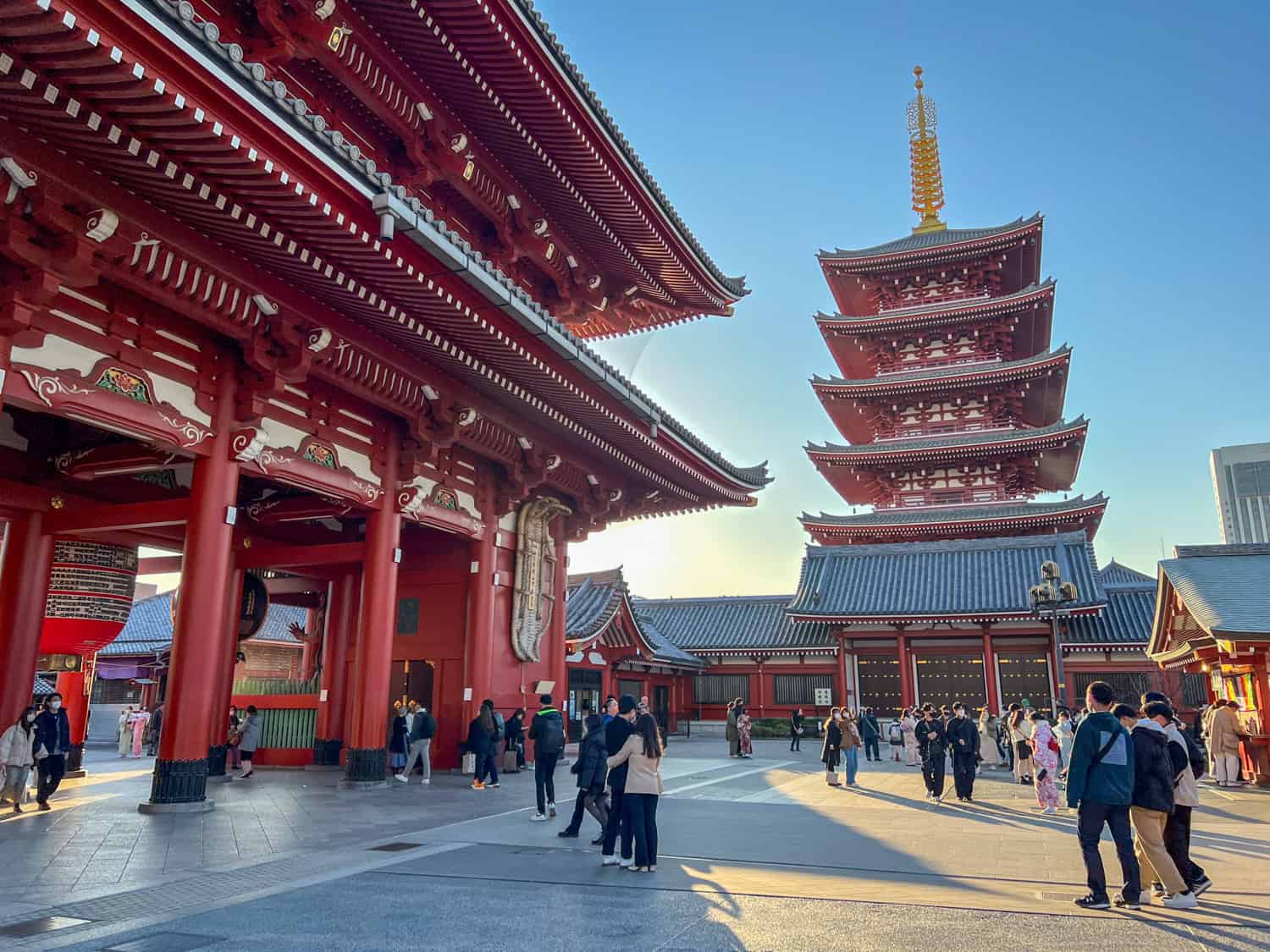 Using a travel eSIM makes it easier to instantly share photos of Senso-ji, a Buddhist temple in Tokyo.