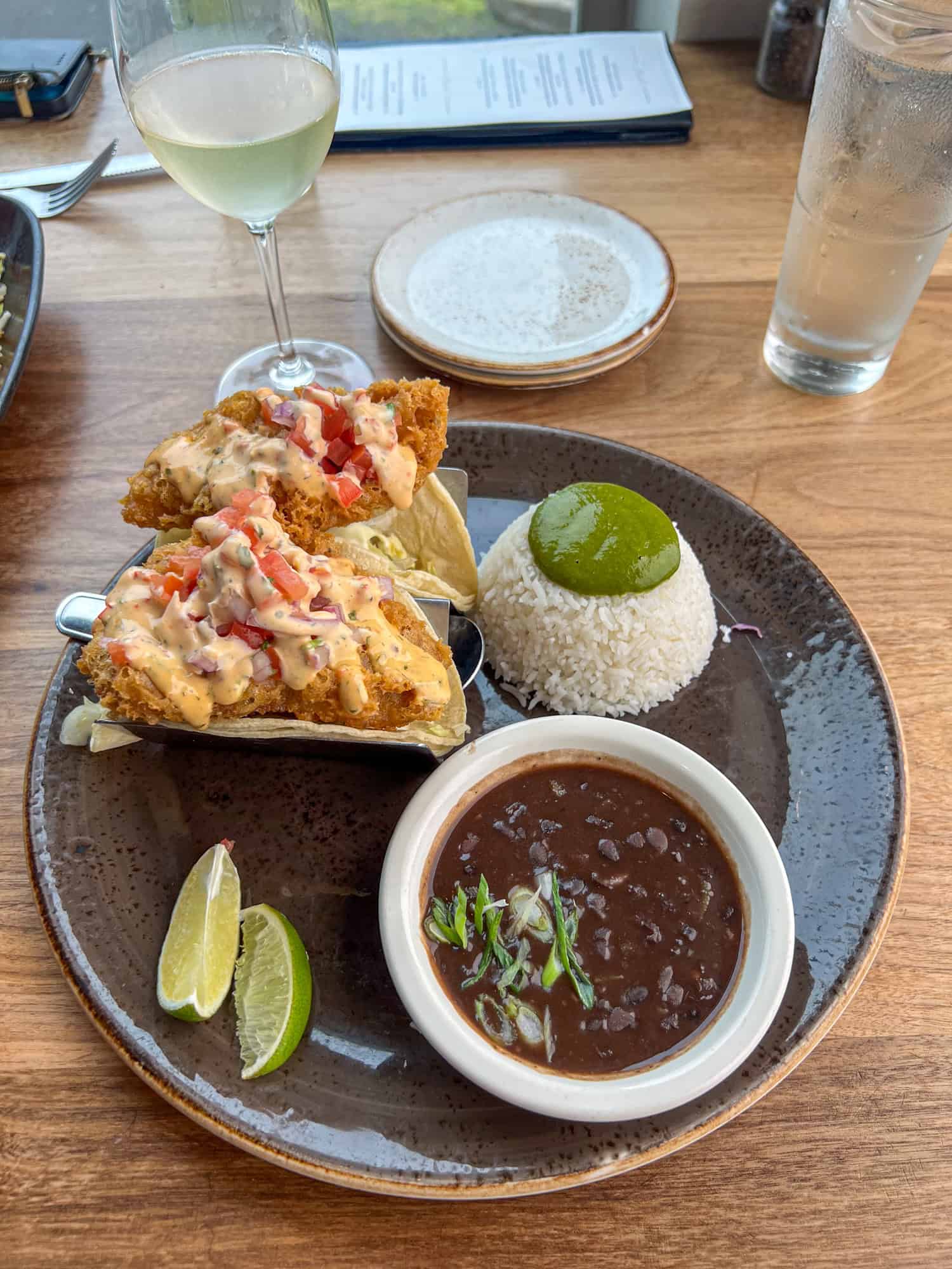 Fantastic fish tacos at Tidal Raves Seafood Grill. Fantastic fish tacos at Tidal Raves Seafood Grill.