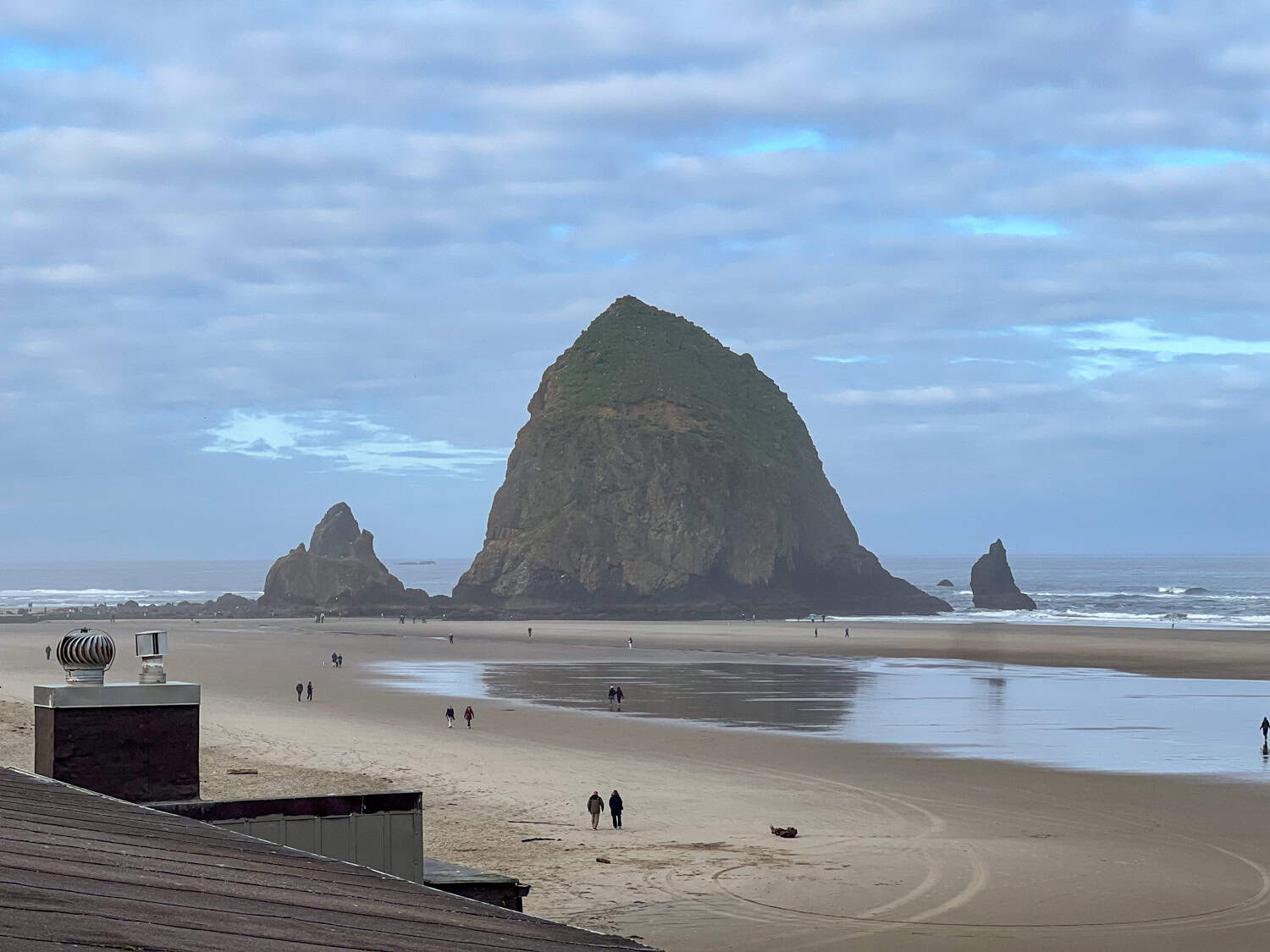 Haystack Rock at Cannon Beach on the Oregon Coast.