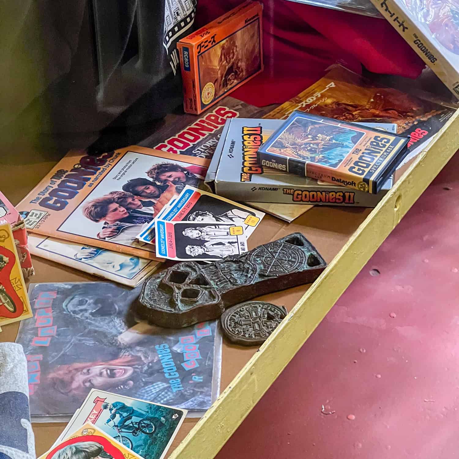 Memorabilia and props from one of the Goonies filming locations in Astoria, Oregon.