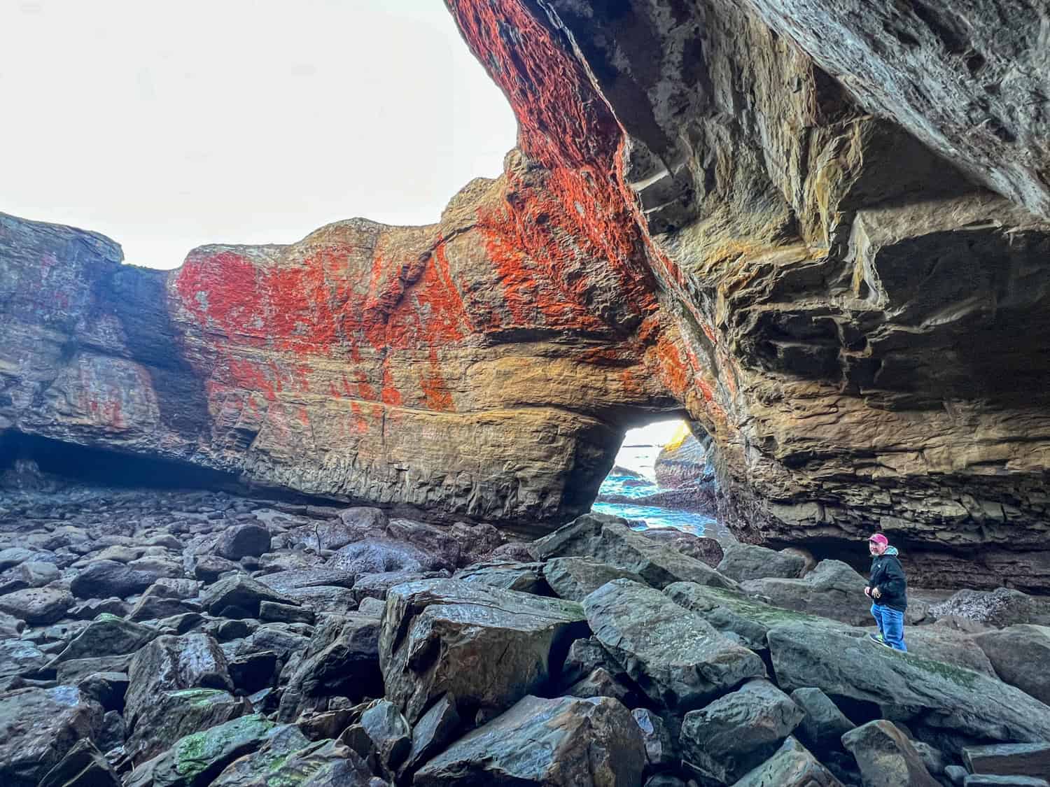 Dave in Devils Punchbowl at low tide (photo by Kelly Lemons).