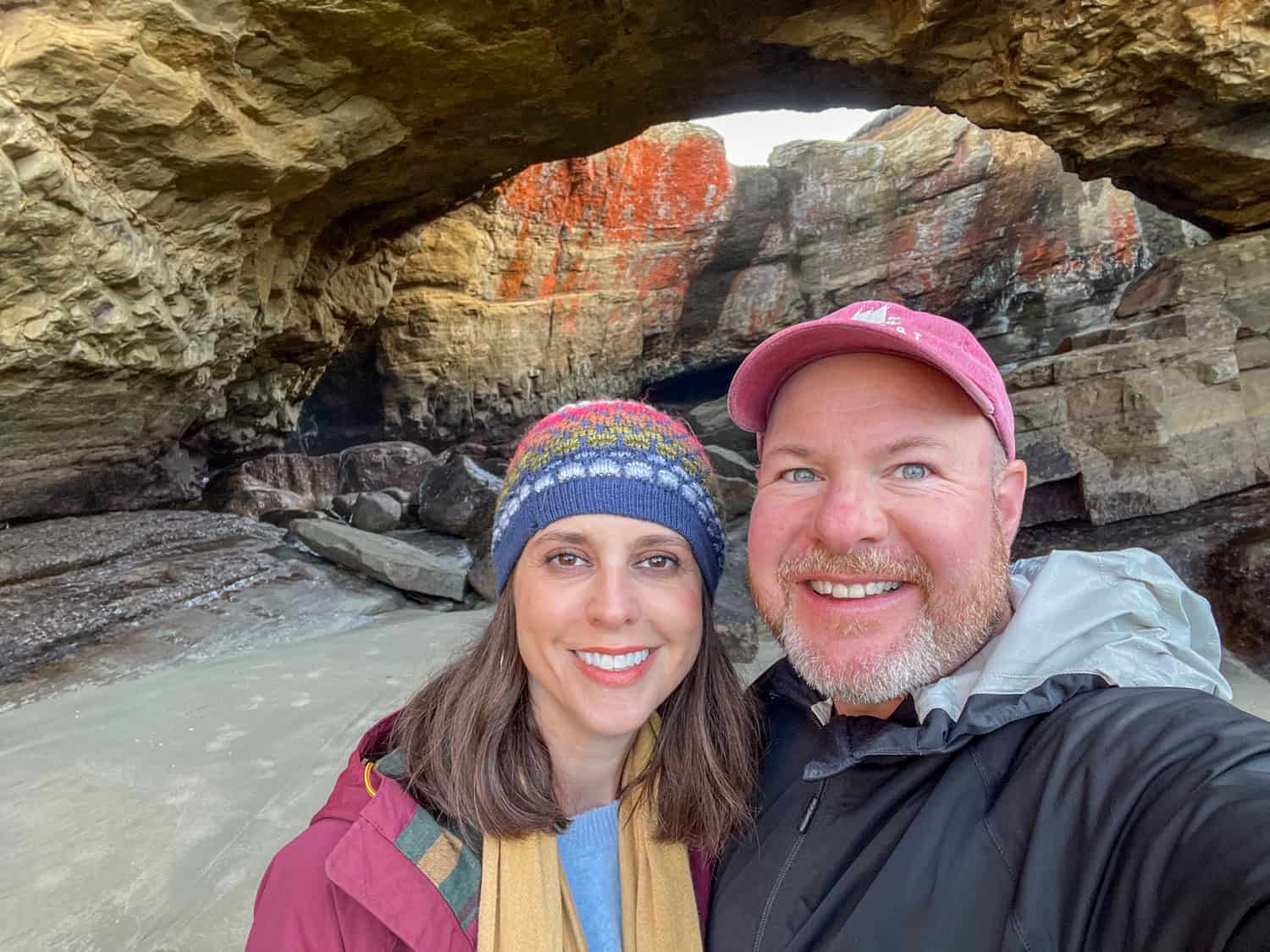 Sea cave selfie.