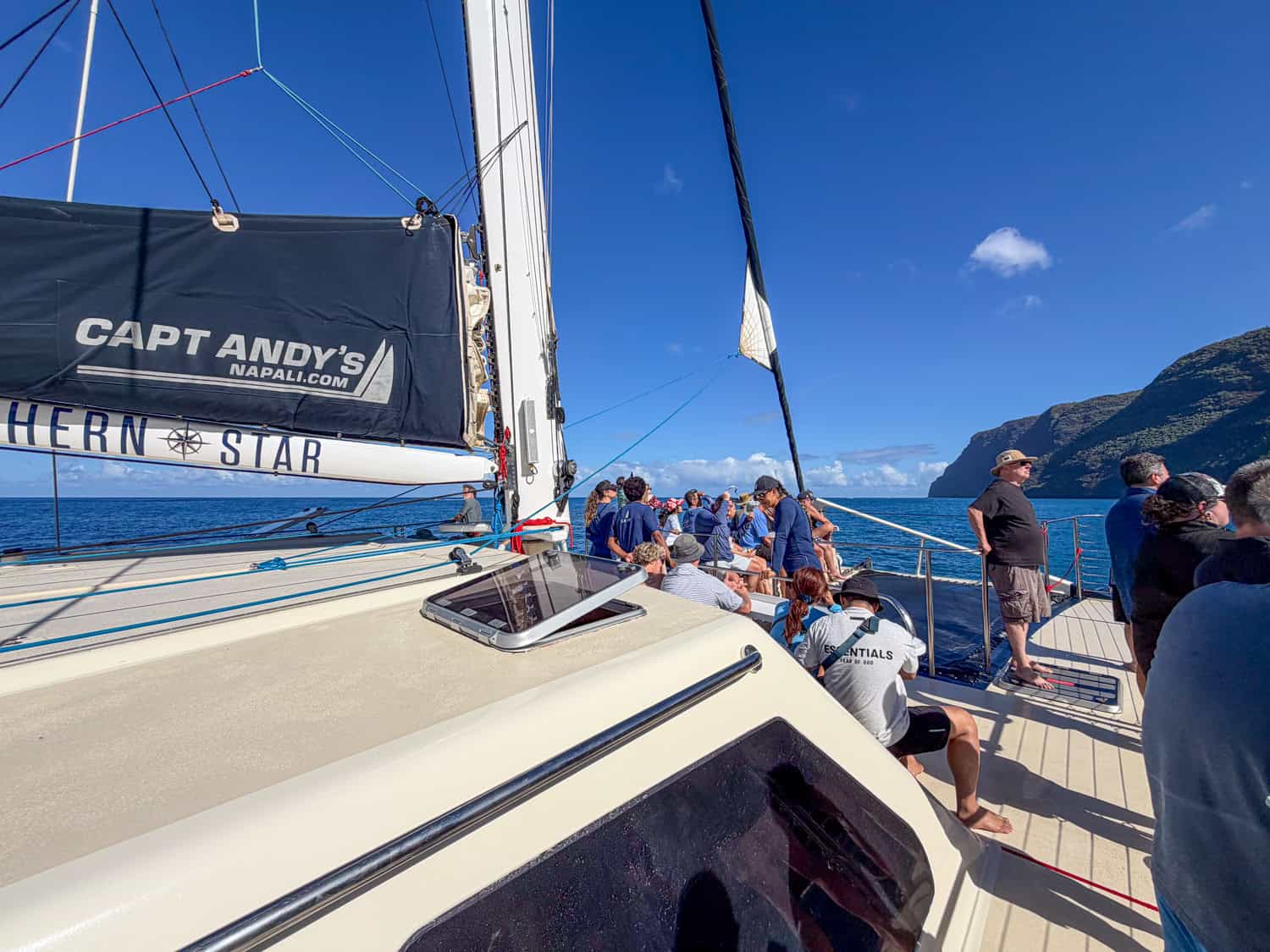 View from the deck of Northern Star catamaran.