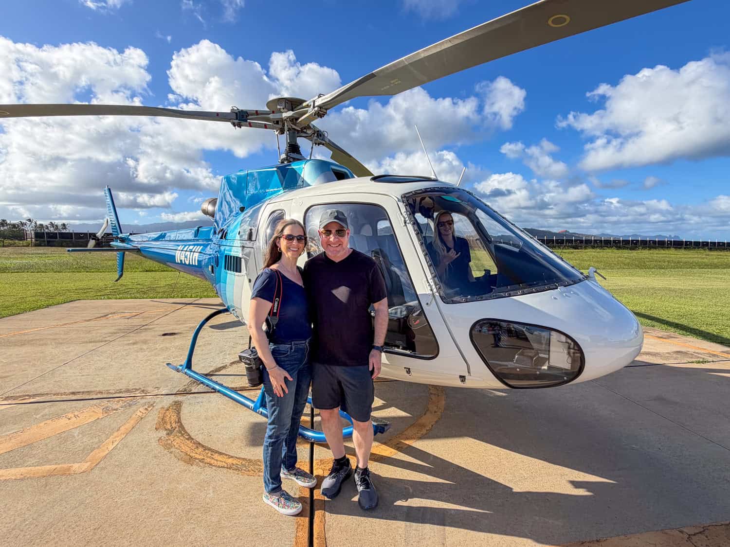 Wrapping up an unforgettable helicopter tour of Kauai.