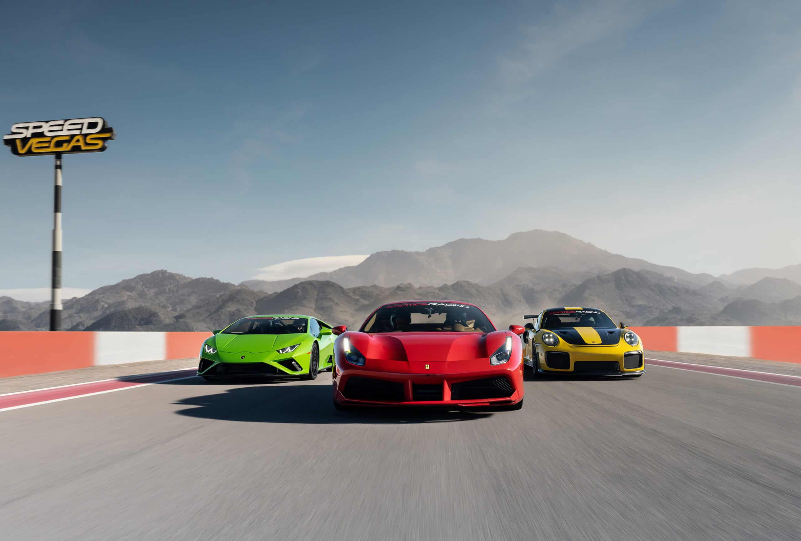 Test drive a Lamborghini, Ferrari, or Porsche at SPEED VEGAS.
