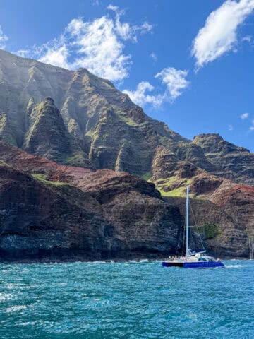Na Pali Coast catamaran cruise.