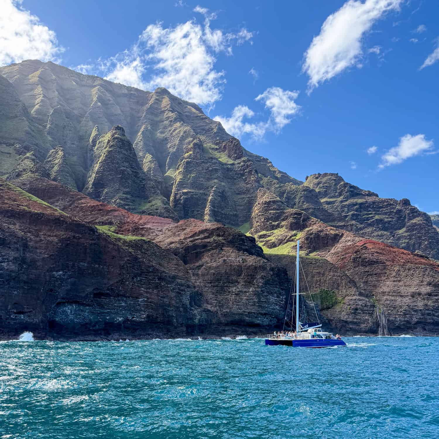 A boat tour along the Na Pali Coast of Kauai.