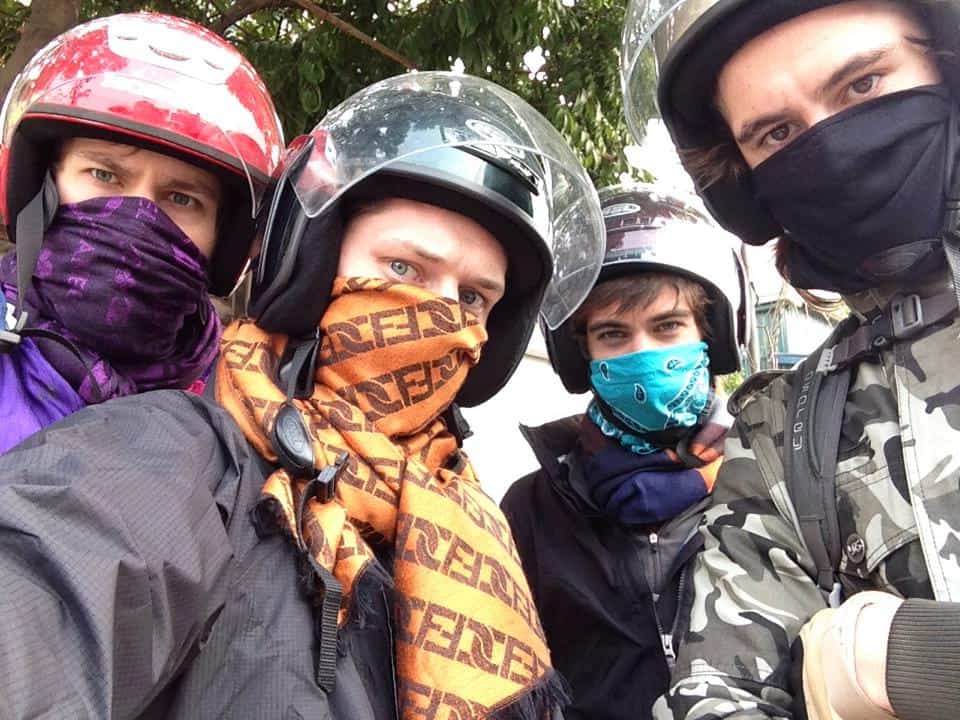 The biker gang! From left to right: Anthony, Tom (me), Nick, Jim