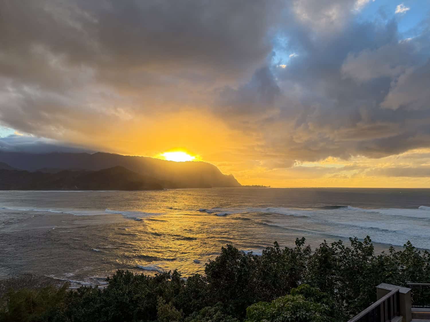 North shore sunset as seen from Welina Terrace