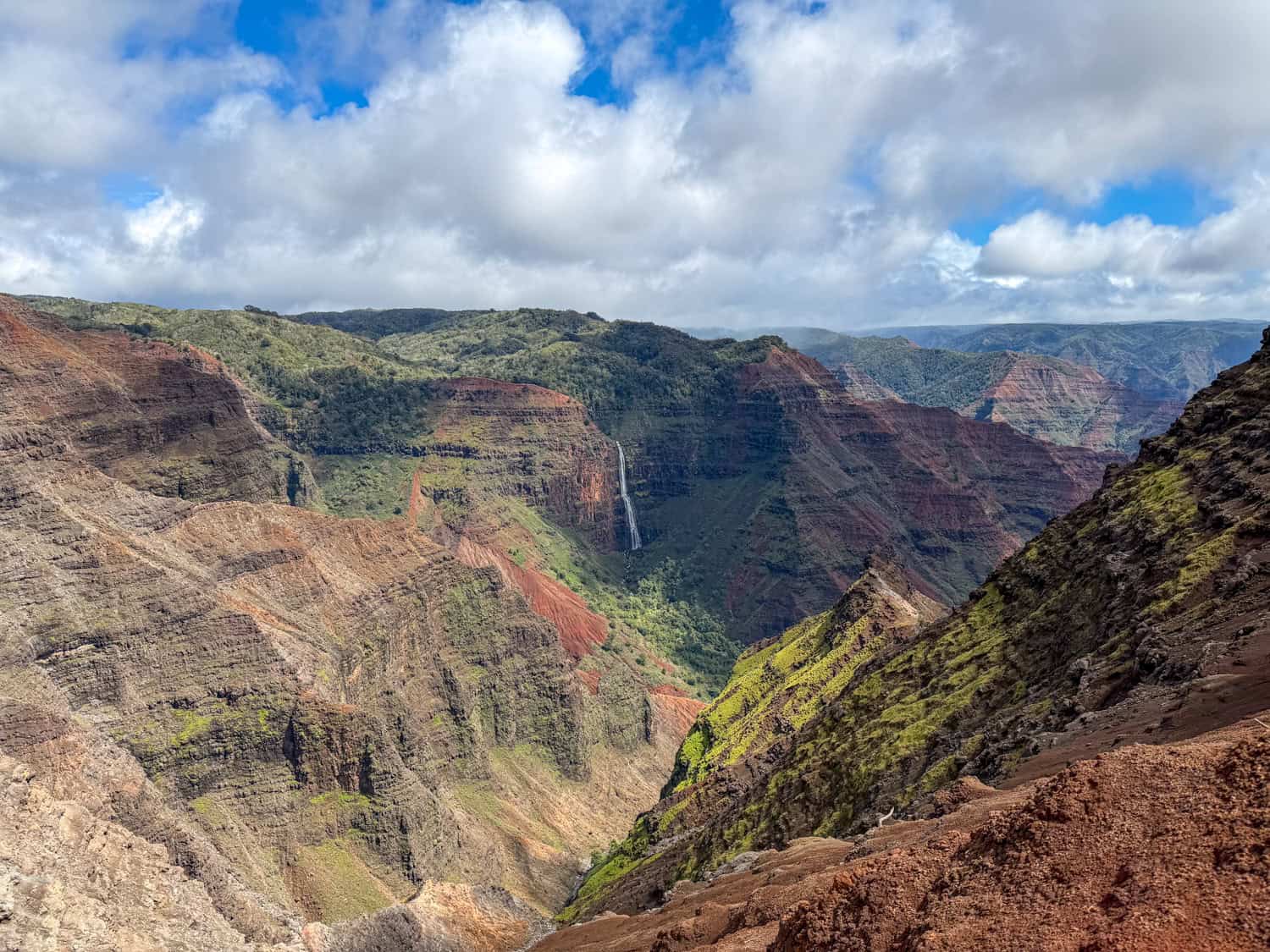800-foot-tall Waipo'o Falls Waimea Canyon