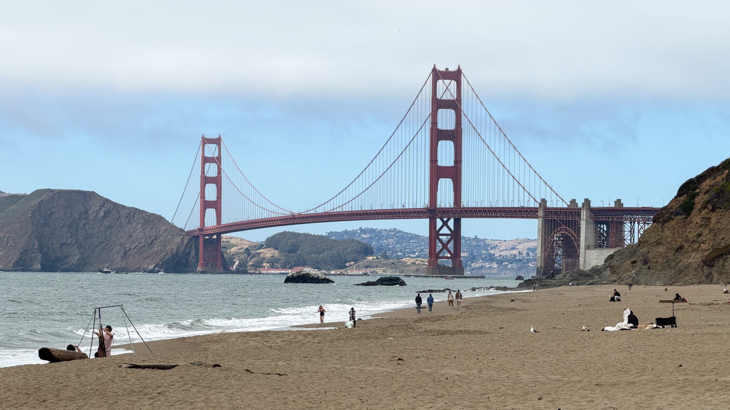 Golden Gate Bridge viewed from Baker Beach in San Francisco