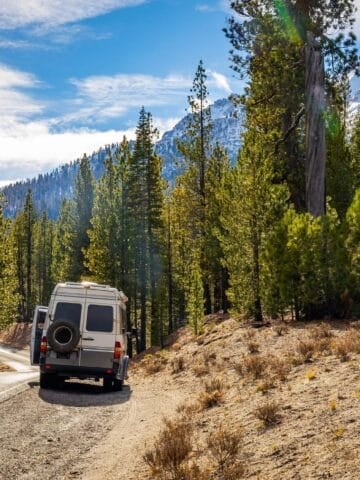 Campervan in Lassen Volcanic National Park, California