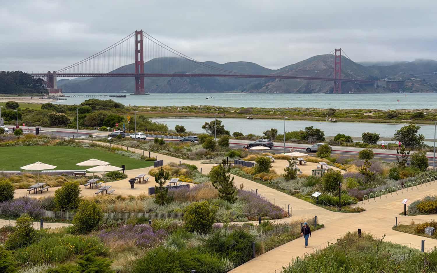 Presidio Tunnel Tops gardens overlooking the Golden Gate Bridge