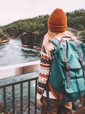 Woman river Sweden